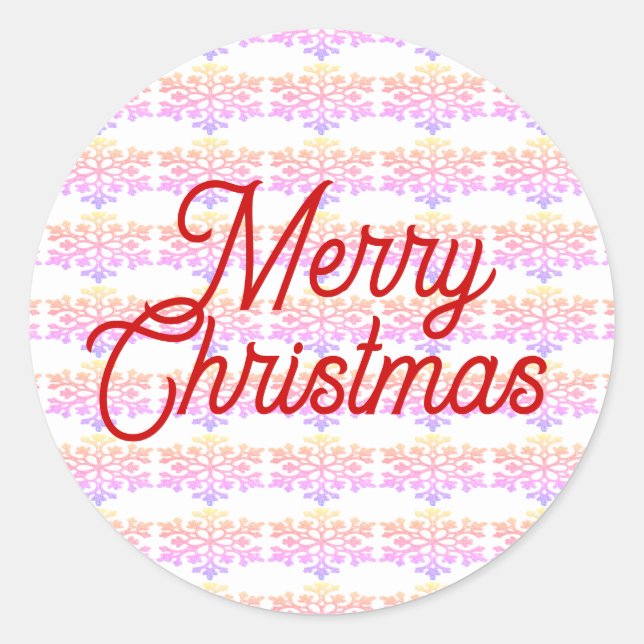 Sticker Rond Joyeux sceaux d'enveloppe de Noël (Devant)