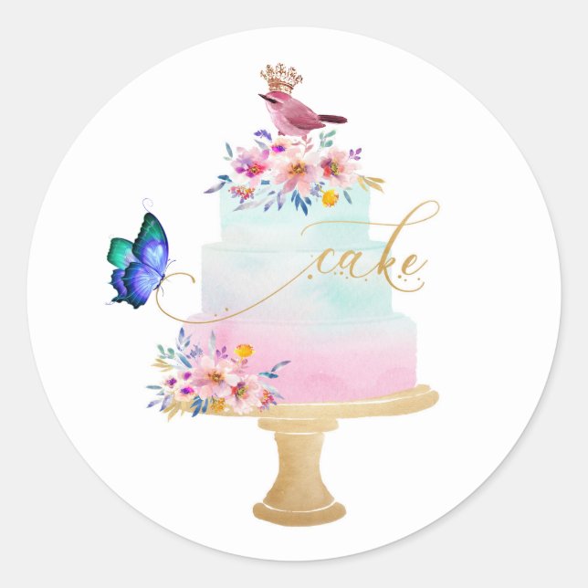 Sticker Rond Joyeux sceaux d'enveloppes d'anniversaire, autocol (Devant)