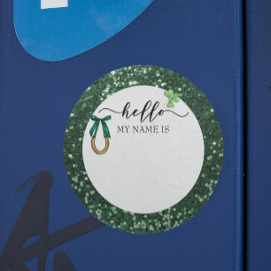 Sticker Rond Joyeux St. Patrick's Day Green Party Clover