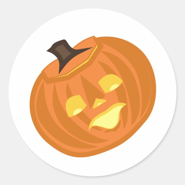 Sticker Rond Joyeux thème Halloween  (Devant)