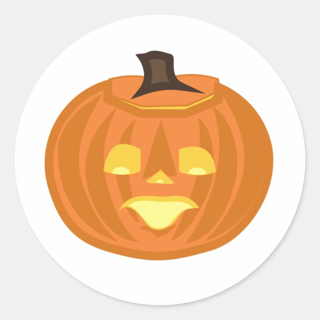 Sticker Rond Joyeux thème Halloween  (Devant)