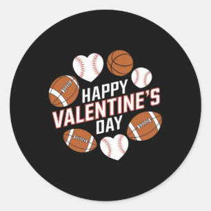 Sticker Rond Joyeux Valentines Day Sketll Vendre Football Boys 