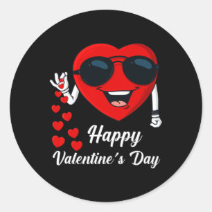 Sticker Rond Joyeux Valentines Jour Mignonne Coeur Bae Fun Sale