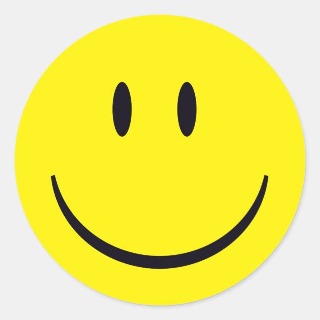 Sticker Rond Joyeux visage (Devant)