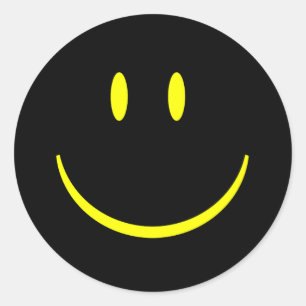 Sticker Rond Joyeux visage