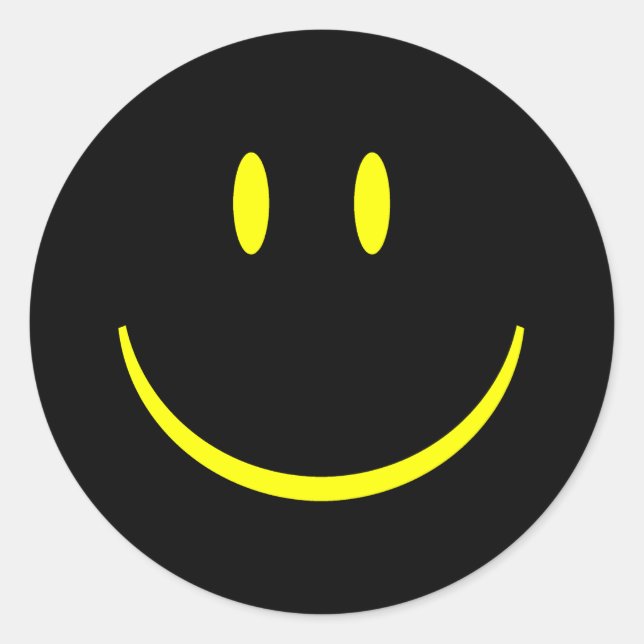 Sticker Rond Joyeux visage (Devant)