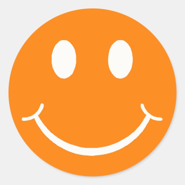 Sticker Rond Joyeux visage (Devant)