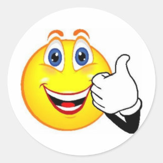 Sticker Rond Joyeux visage