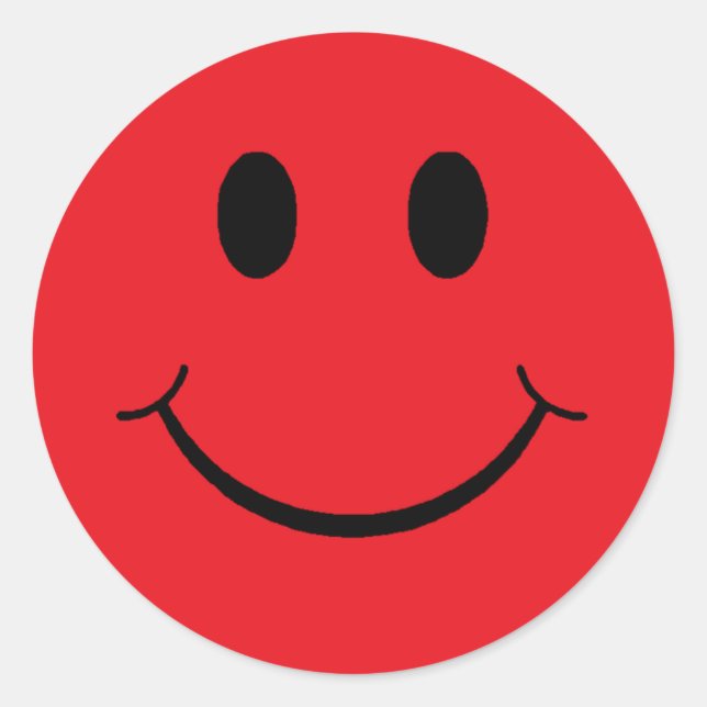 Sticker Rond Joyeux visage (Devant)