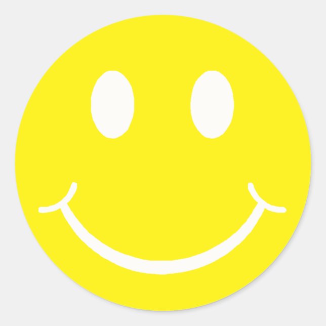 Sticker Rond Joyeux visage (Devant)