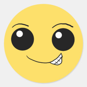 Sticker Rond Joyeux visage 5