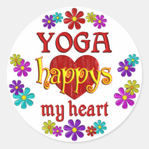 Sticker Rond Joyeux Yoga