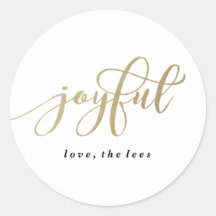 Sticker rond Joyful Holiday