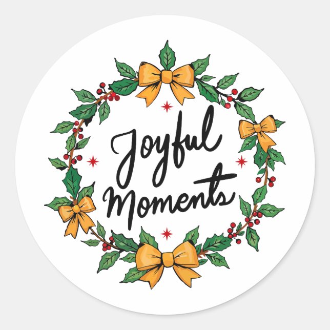 Sticker Rond Joyful moments (Devant)