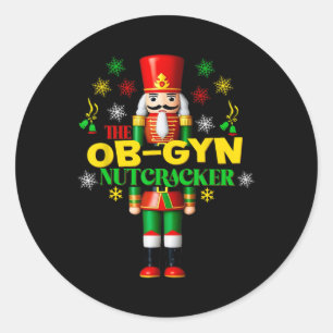 Sticker Rond Joyful Nutcracker Ob-gyn Fun Festin Noël Gyn