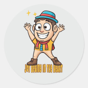 Sticker Rond Joyful Spark