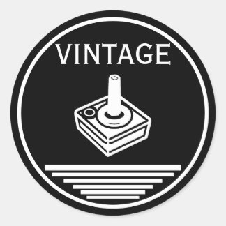 Sticker Rond Joystick RÉTRO