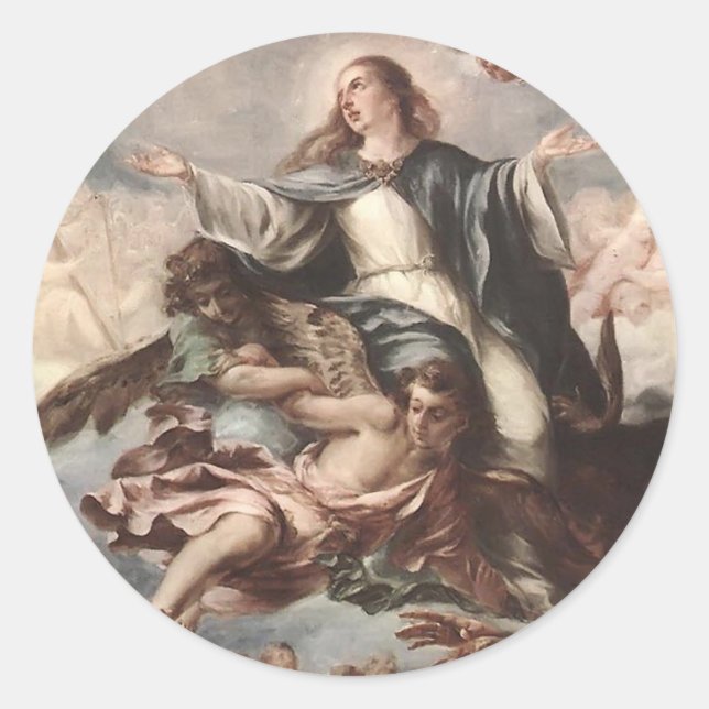 Sticker Rond Juan de Valdes Leal - Assomption de la Vierge (Devant)