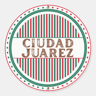 Sticker Rond Juarez City Pride Emblem – Mexican Identity
