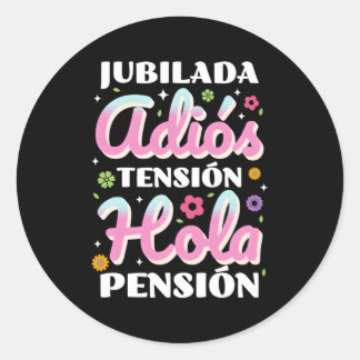Sticker Rond Jubilada Adiã S Tensiã N Hola Pensiã N