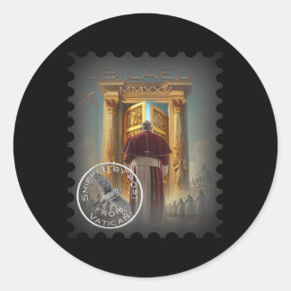 Sticker Rond Jubilé 2025, Vatican, Un souvenir de voyage, Un ca