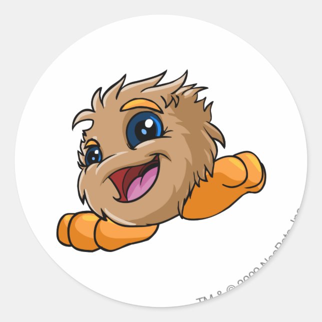 Sticker Rond JubJub Brown (Devant)