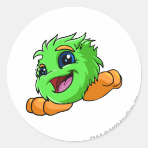 Sticker Rond JubJub Vert