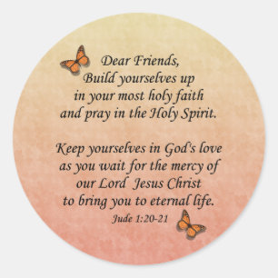 Sticker Rond Jude 1:20-21 ~ Sainte Foi