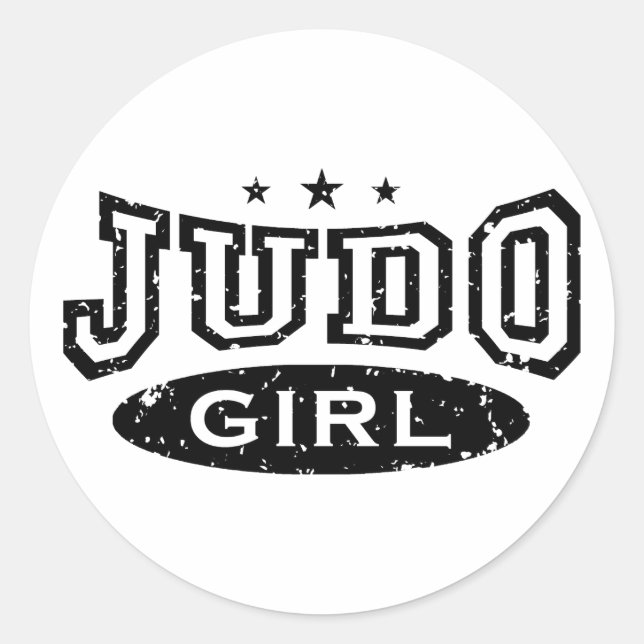 Sticker Rond Judo Girl (Devant)