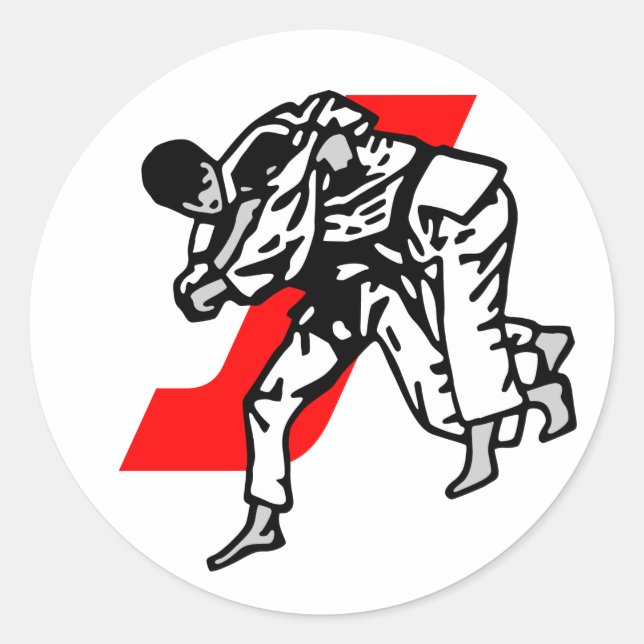 Sticker Rond judo  ju jitsu (Devant)