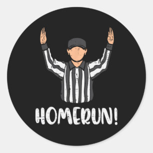 Sticker Rond Juge de Homerun Football Américain Sports Hommes F