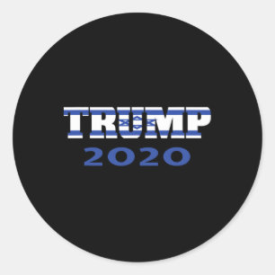 Sticker Rond Juif Américain Juif Pour Trump Supporter Drapeau I
