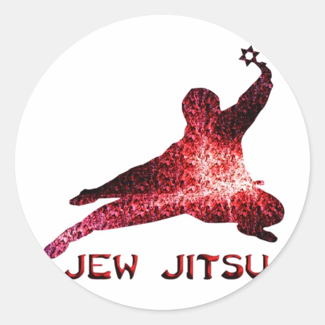 Sticker Rond Juif Jitsu (Devant)