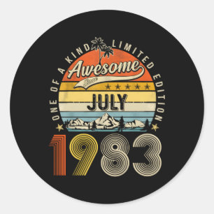 Sticker Rond Juillet 1983 40E 40
