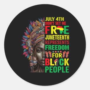 Sticker Rond Juillet 4 Ne M'Ont Pas Mis Libre Junetdix Est Mon