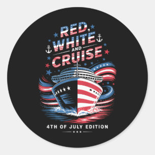 Sticker Rond Juillet Croisière 2025 4 juillet croisière familia