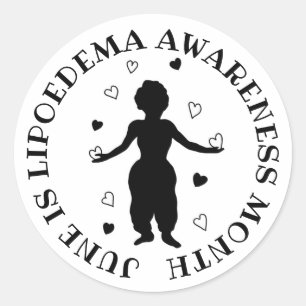 Sticker Rond Juin est le Mois de sensibilisation à la Lipedema