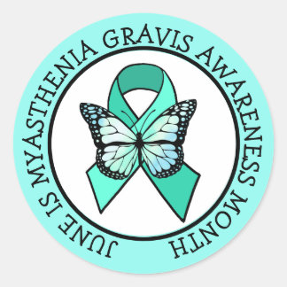Sticker Rond Juin est Myasthenia Gravis le mois de sensibilisat