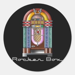 Sticker Rond Juke-box de boîte de balancier