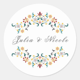 Sticker Rond Julia & Nicole