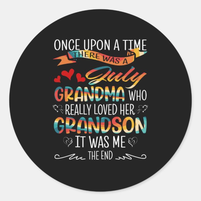Sticker Rond Julia Who Really Loved Her Grandsons (Devant)