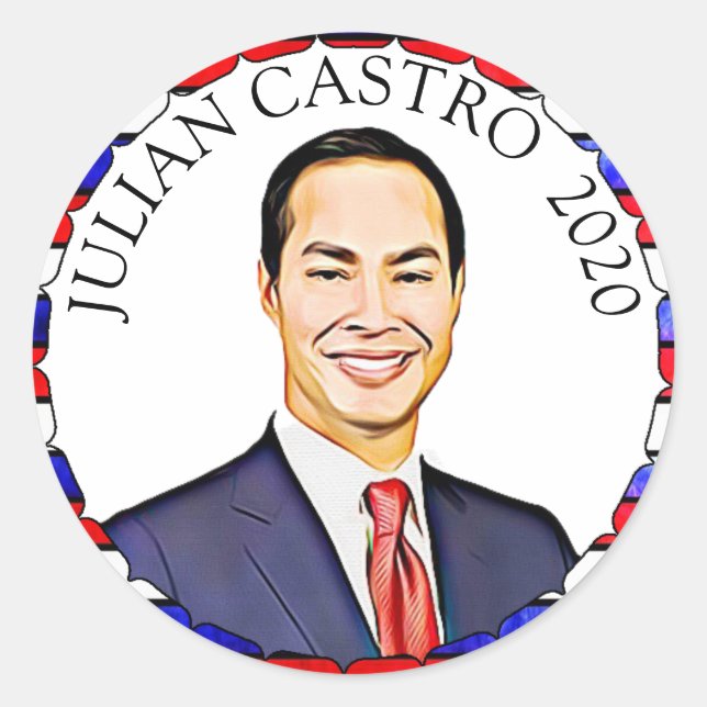 Sticker Rond Julian Castro pour le soutien électoral du préside (Devant)