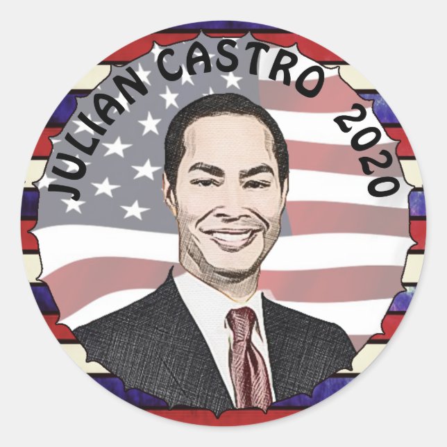 Sticker Rond Julian Castro pour le soutien électoral du préside (Devant)