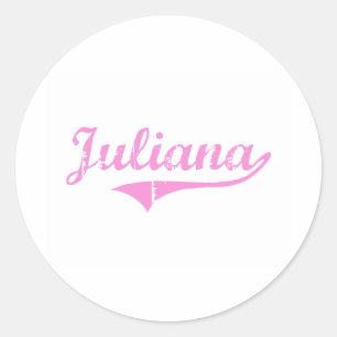 Sticker Rond Juliana Classic Style Nom