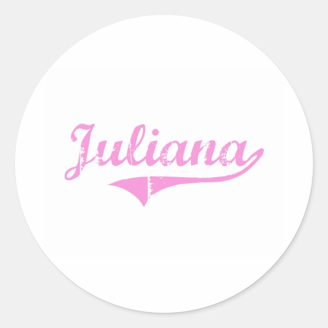 Sticker Rond Juliana Classic Style Nom (Devant)