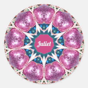 Sticker Rond JULIET ~ Motif Abstrait lumineux ~ Personnalisé ~