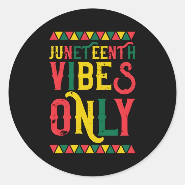 Sticker Rond Jumelage Africain-Américain S Seulement 1865 (Devant)