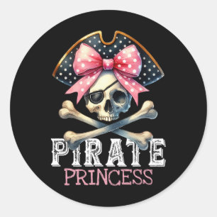 Sticker Rond Jumelage famille Pirate Anniversaire