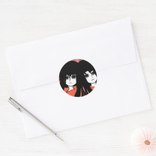 Sticker Rond Jumelles d'anime