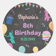 Jump Birthday Chalkboard Kid Trampoline Party